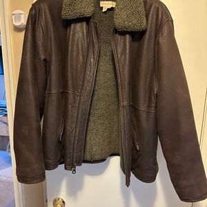 Leather Bomber Jacket